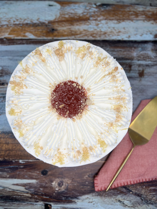 Large Gluten Free Lemon Rhubarb Layer Cake