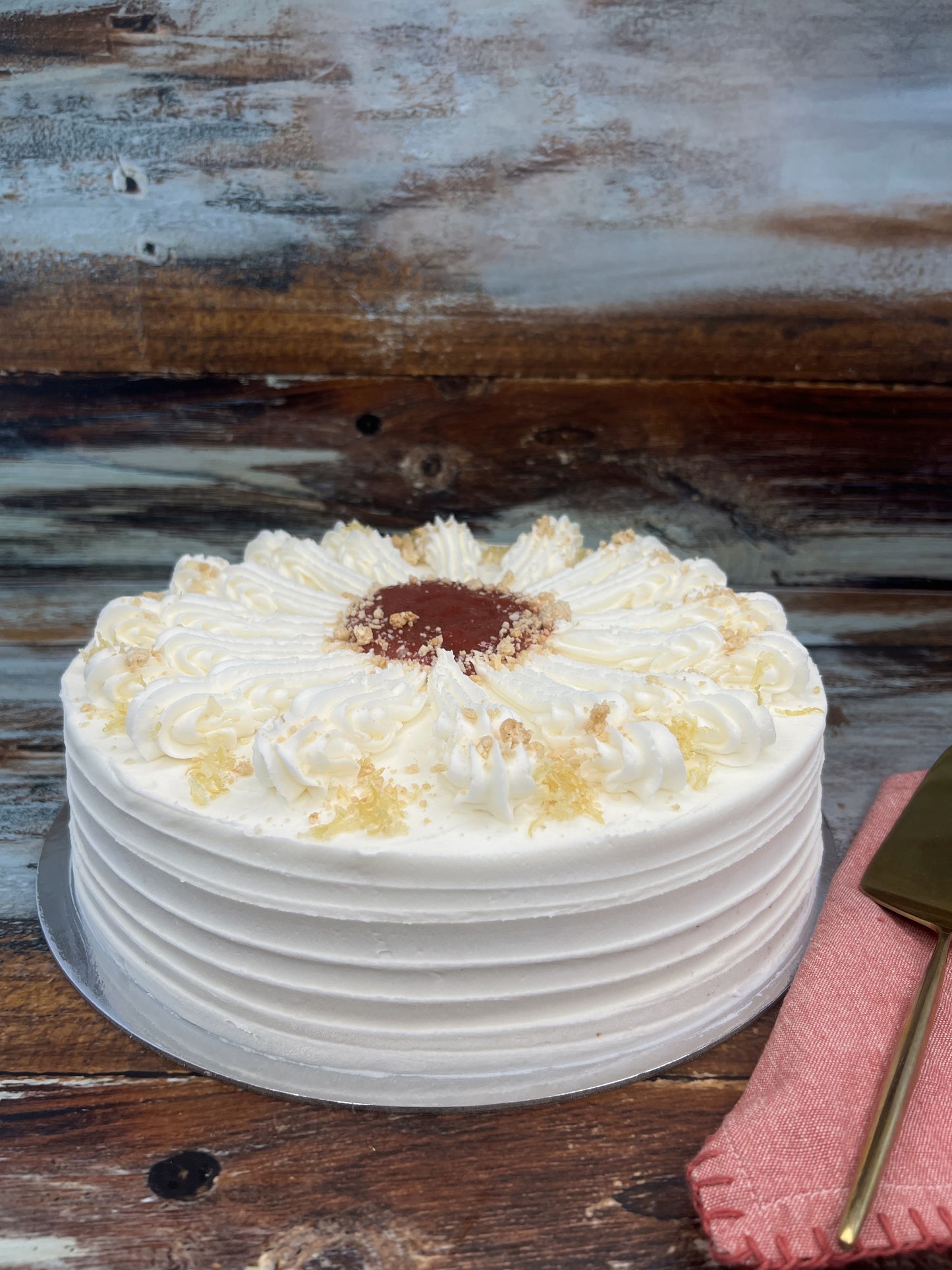 Large Gluten & Dairy-Free Lemon Rhubarb Layer Cake
