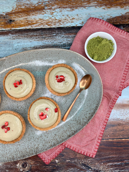 Gluten-Free Matcha Strawberry Tarts- Box of 12