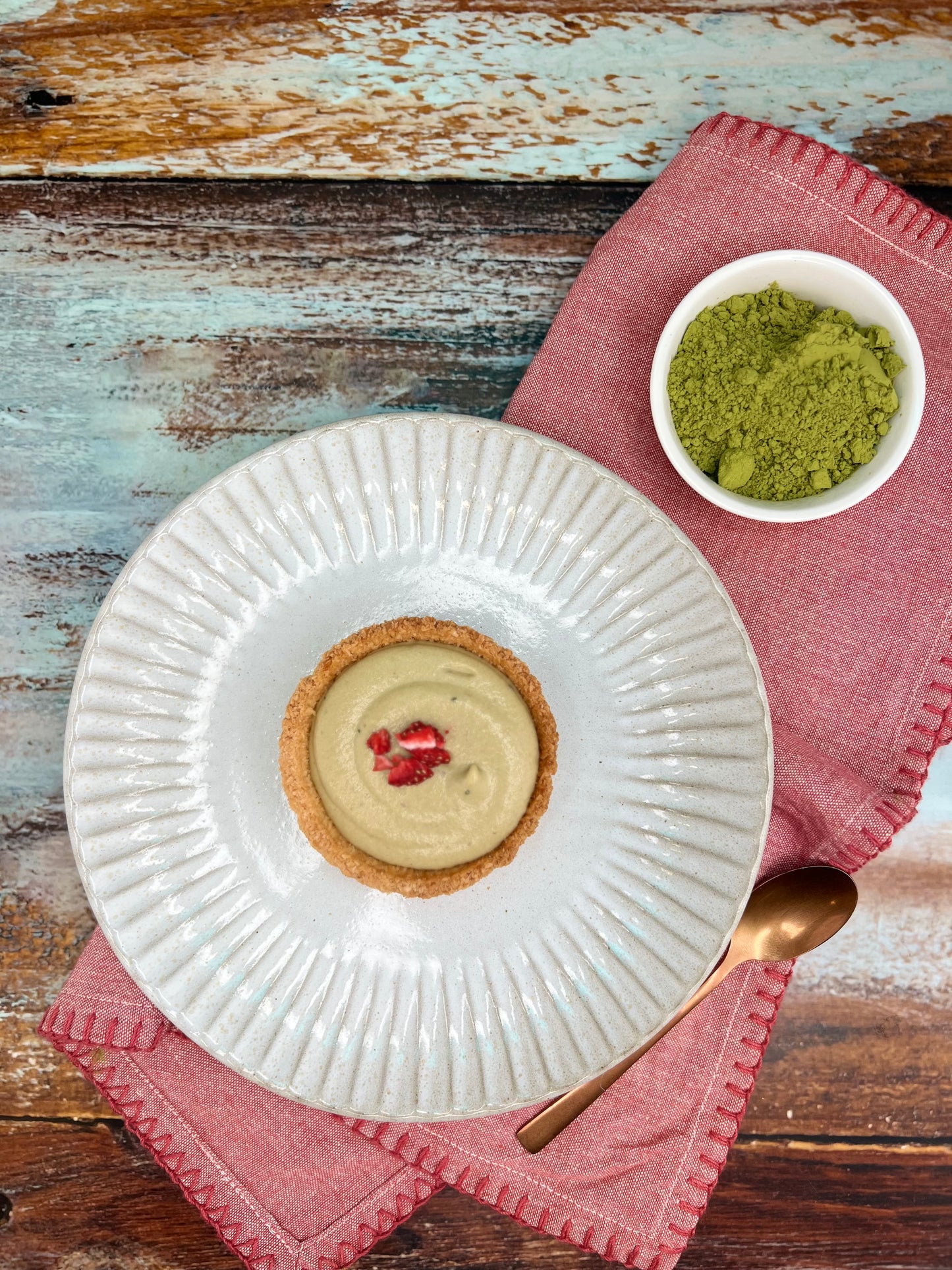 Gluten-Free Matcha Strawberry Tarts- Box of 12