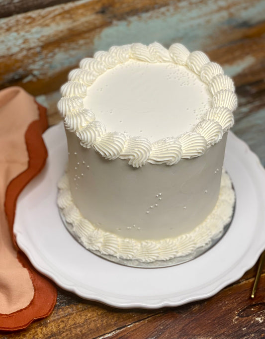 Gluten & Dairy-Free Vanilla Gender Reveal Cake