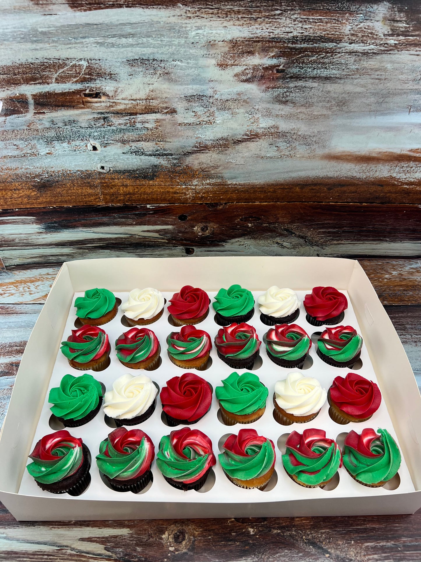 Sprinkle your own Gluten-Free Christmas Cupcakes - Box of 24 **PICK UP ONLY**
