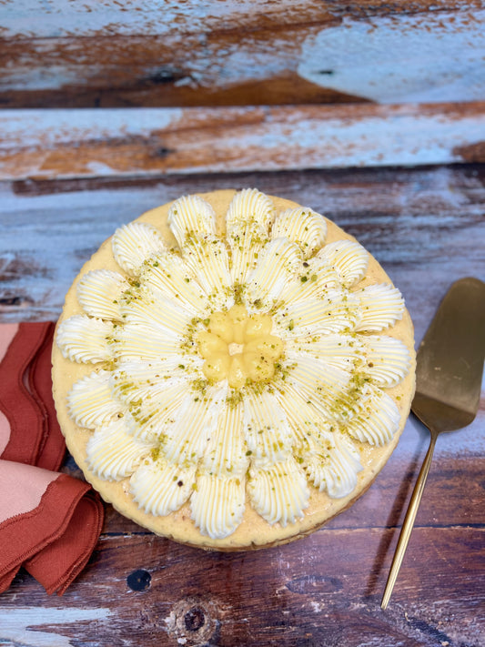 Gluten-Free Baked Lemon Pistachio Cheesecake - A Citrus Delight