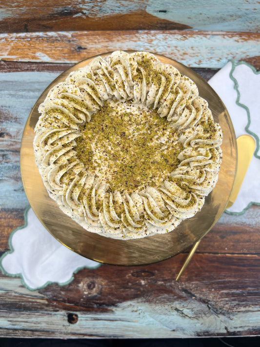 Gluten-Free Pistachio Layer Cake