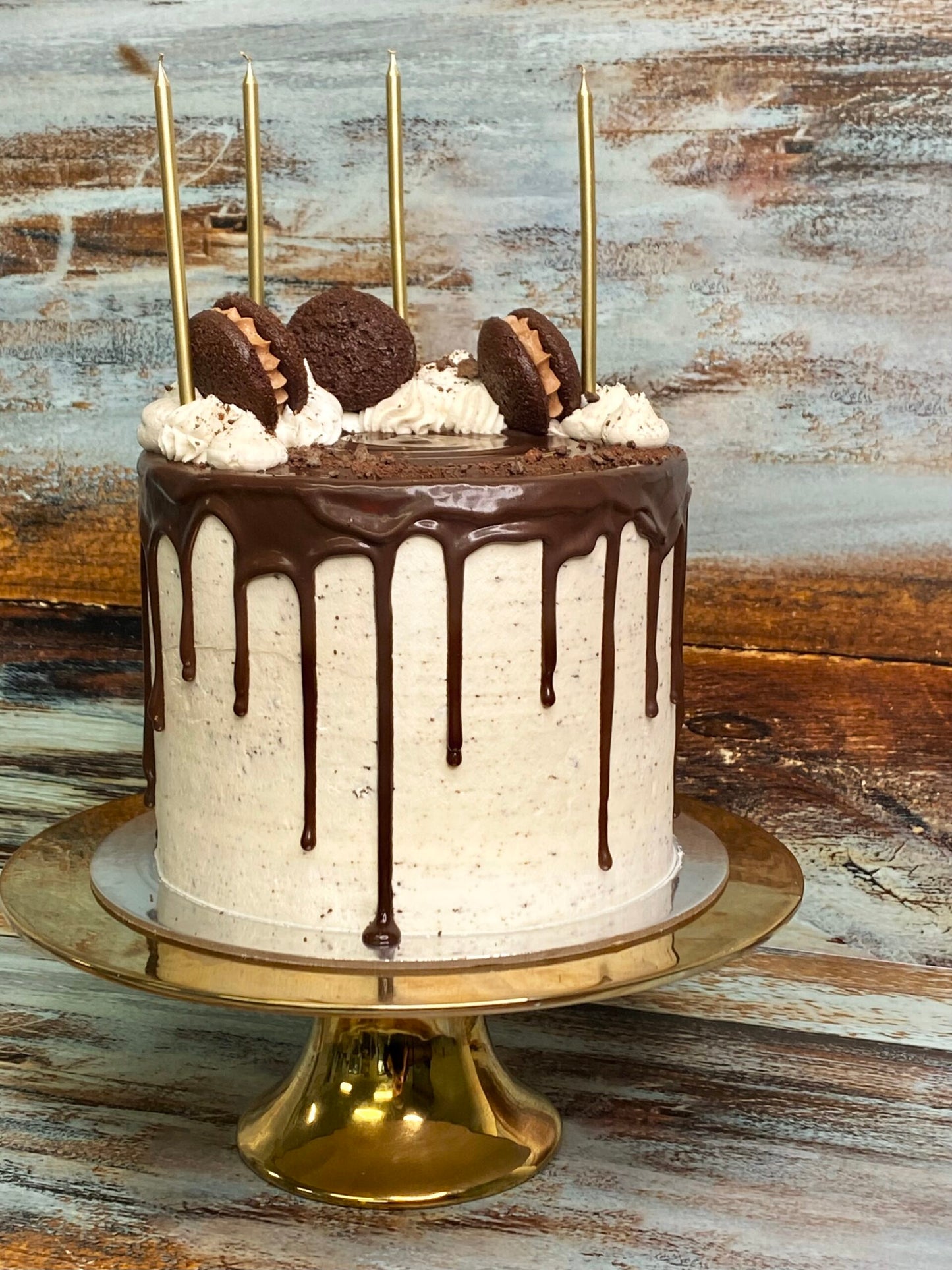 GF Vegan Cookies and Cream Tower Cake