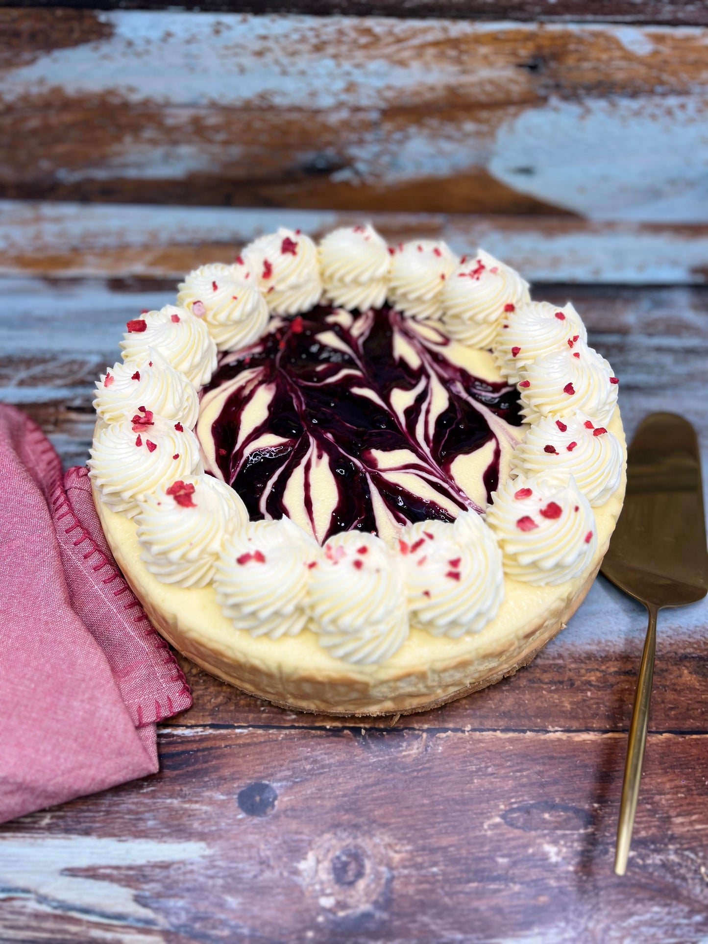 Gluten-Free Berry Ripple Cheesecake