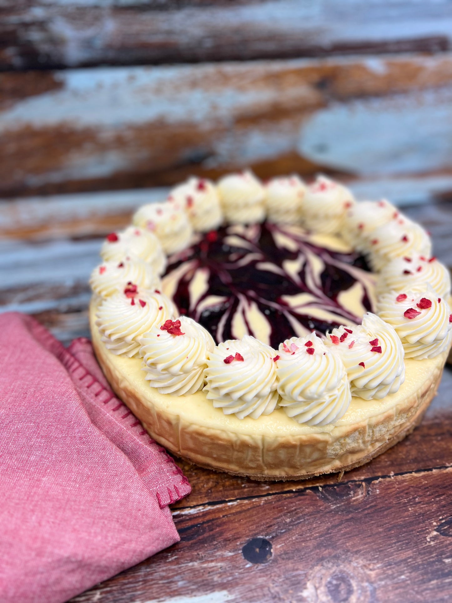 Gluten-Free Berry Ripple Cheesecake