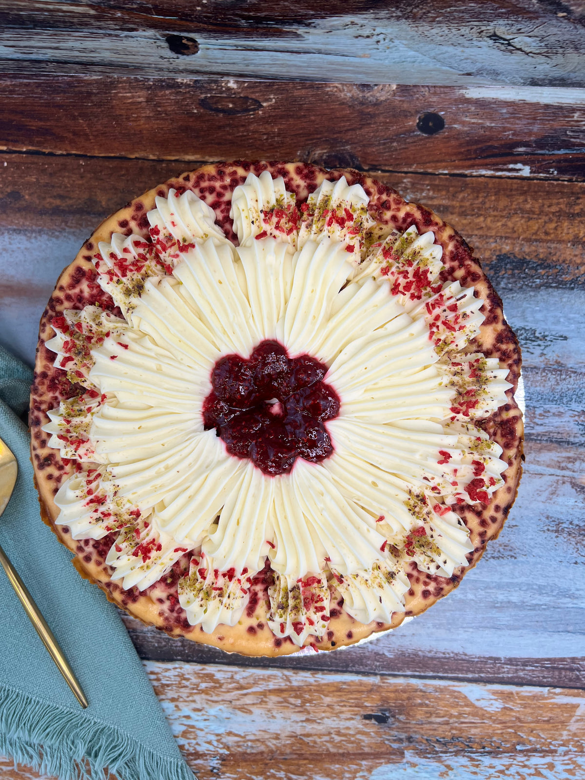 GF Baked Lemon Raspberry Cheesecake - LGE