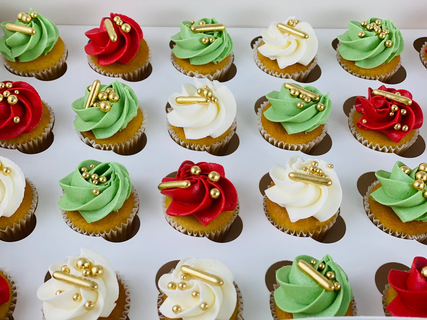 Gluten & Dairy-Free Mini Luxe Christmas Cupcakes - Box of 24 **PICK UP ONLY**