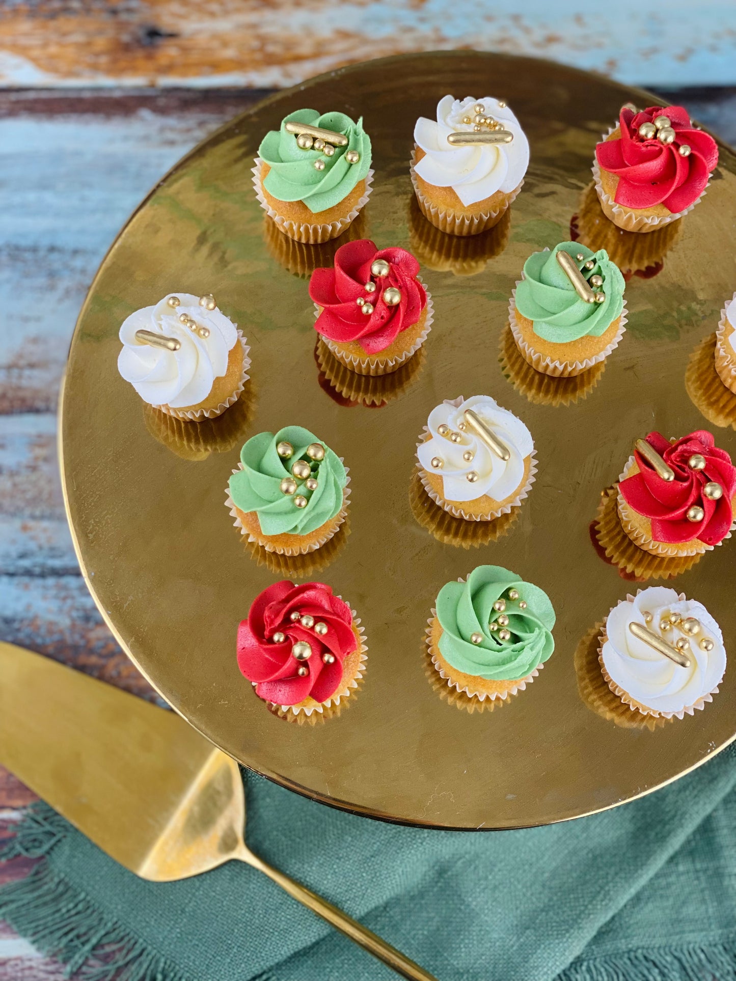 Gluten & Dairy-Free Mini Luxe Christmas Cupcakes - Box of 24 **PICK UP ONLY**