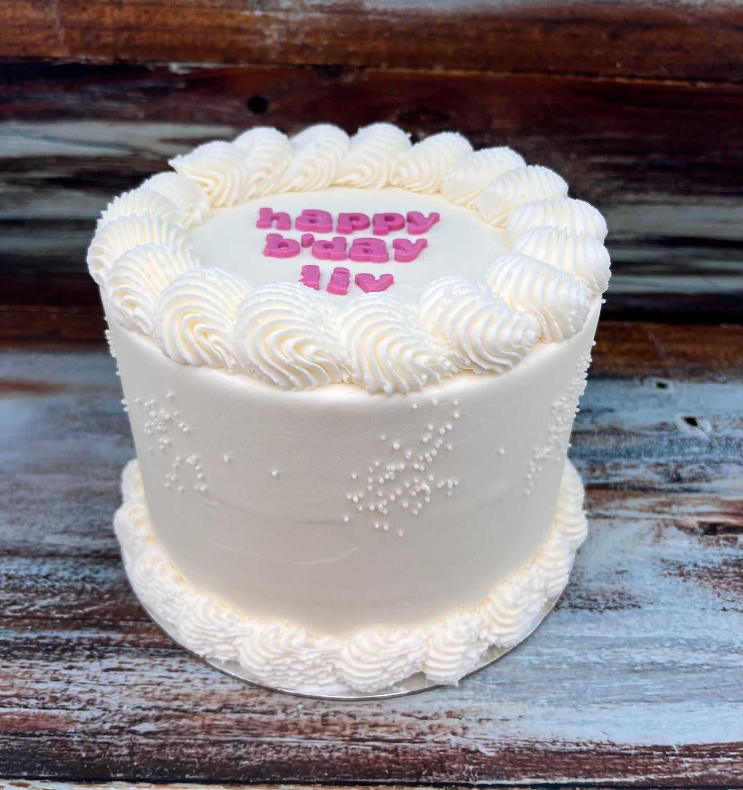 Gluten & Dairy-Free Vanilla Gender Reveal Cake