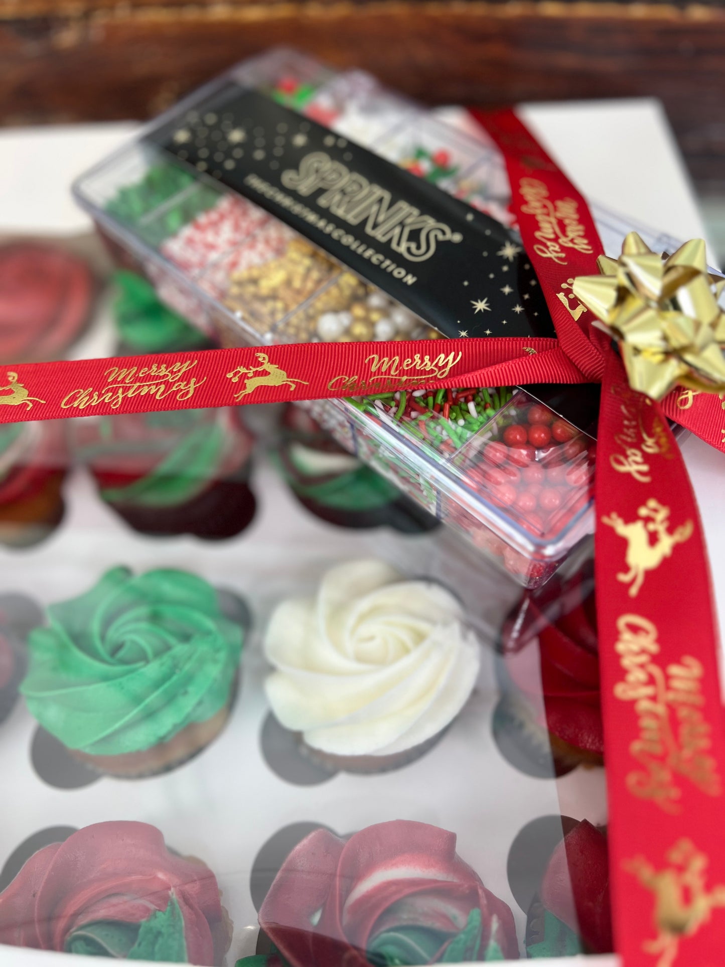 Sprinkle your own Gluten-Free Christmas Cupcakes - Box of 24 **PICK UP ONLY**