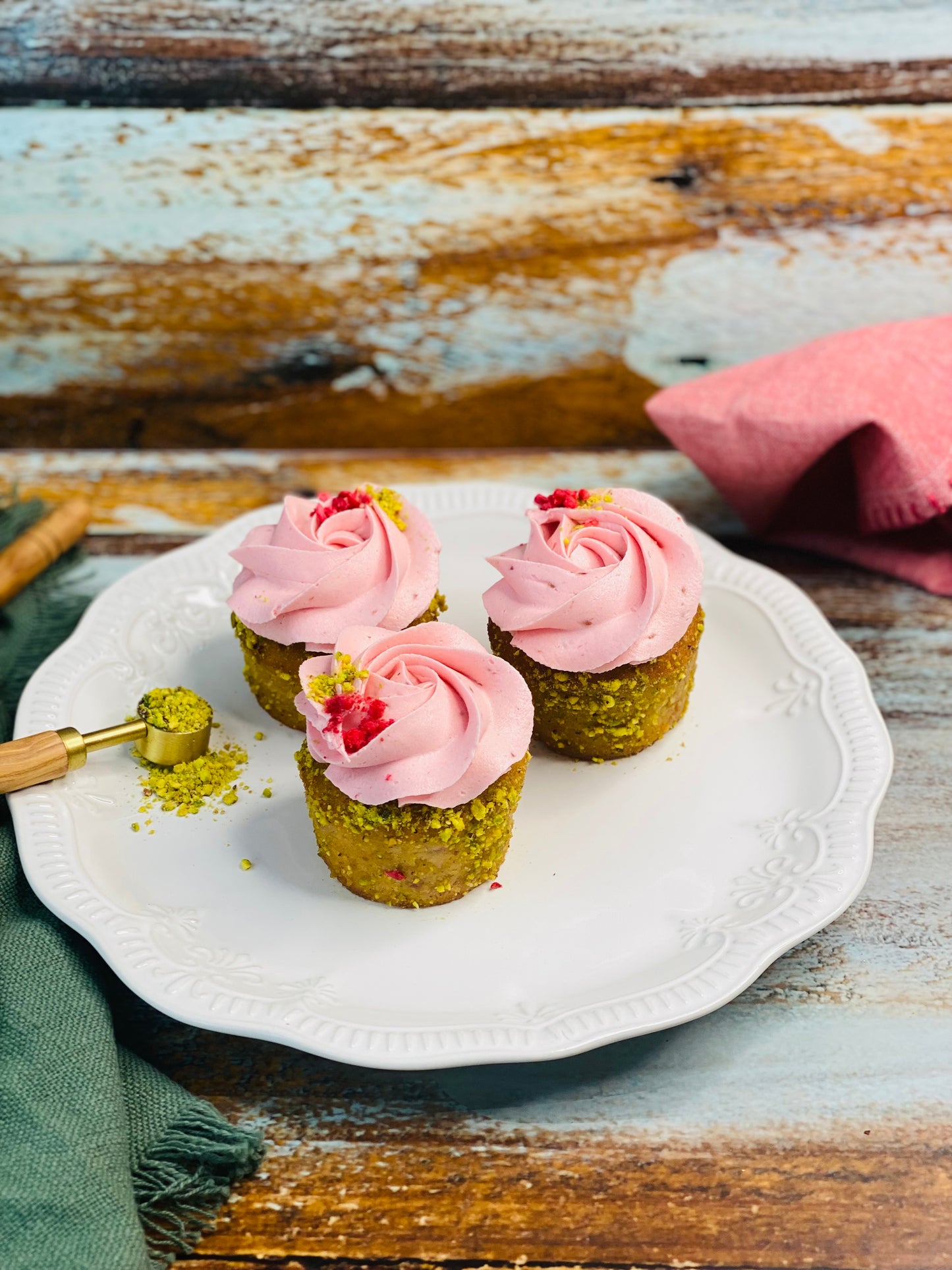 Gluten & Dairy-Free Pistachio Raspberry Cakes - Box of 12