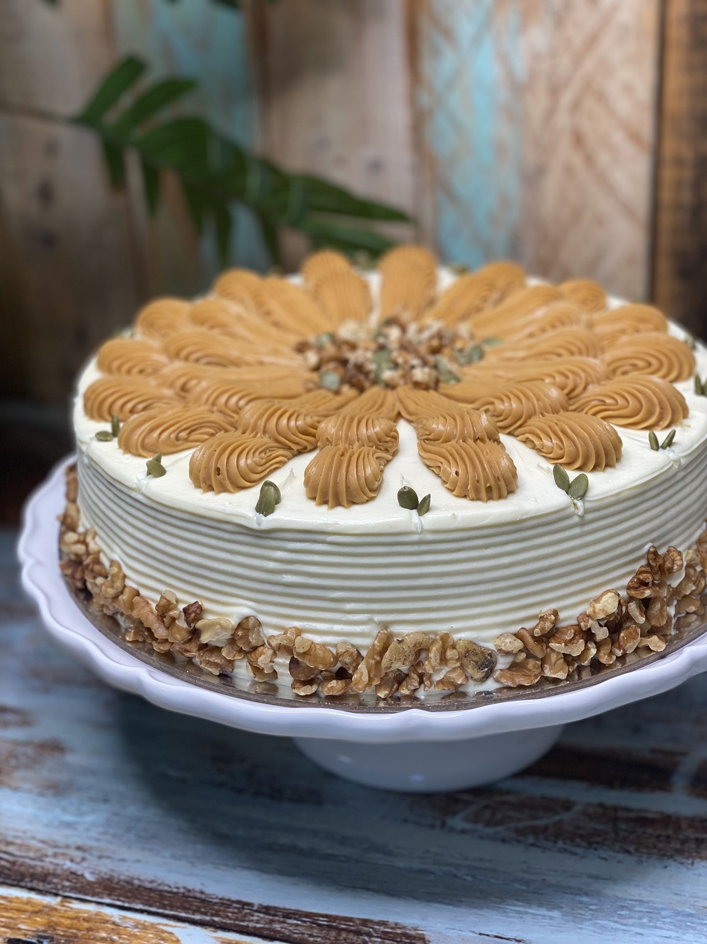 Large Gluten-Free Layered Salted Caramel Carrot Cake