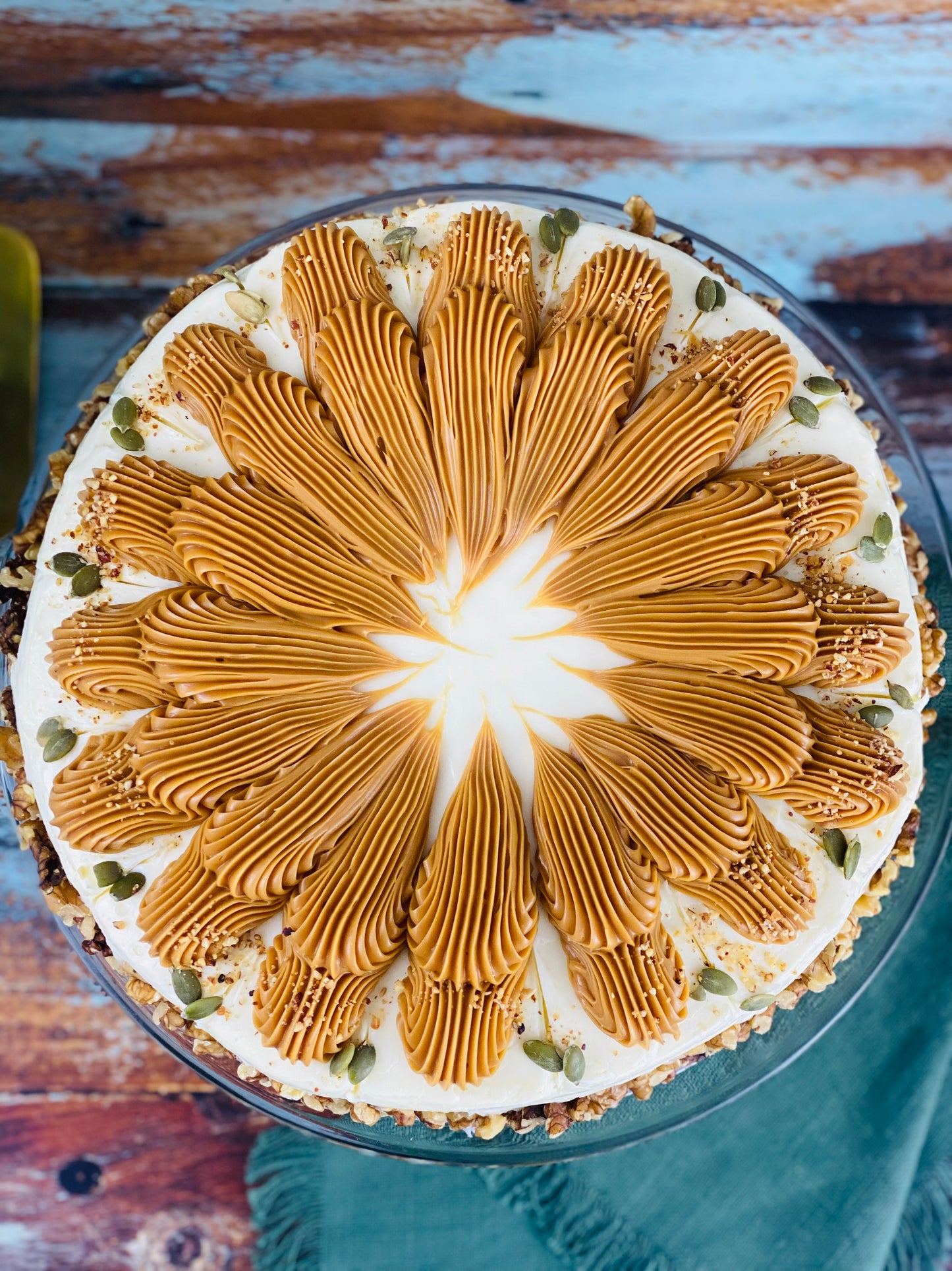 Large Gluten-Free Layered Salted Caramel Carrot Cake