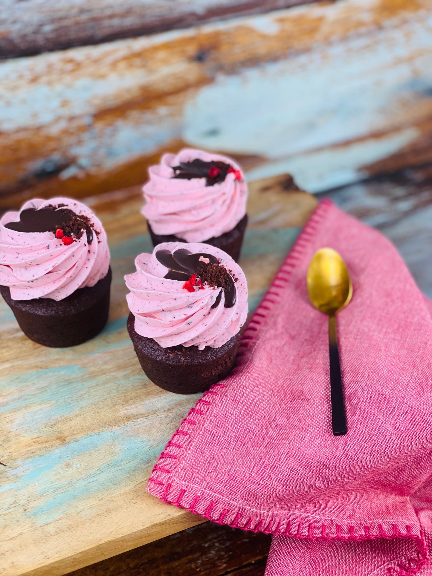 Gluten-Free Vegan Strawberry Cookies and Cream Cupcakes - Box of 12