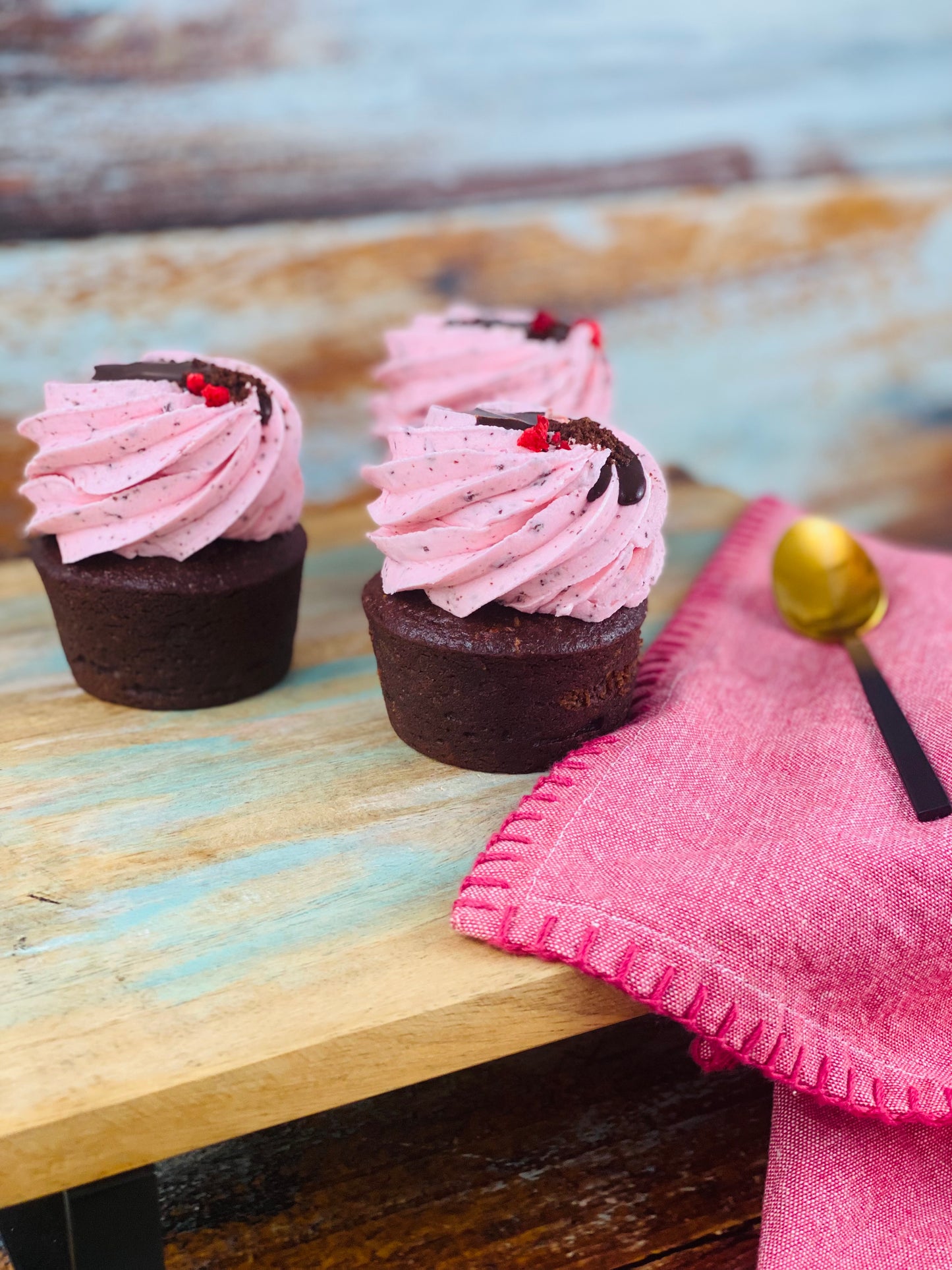 Gluten-Free Vegan Strawberry Cookies and Cream Cupcakes - Box of 12