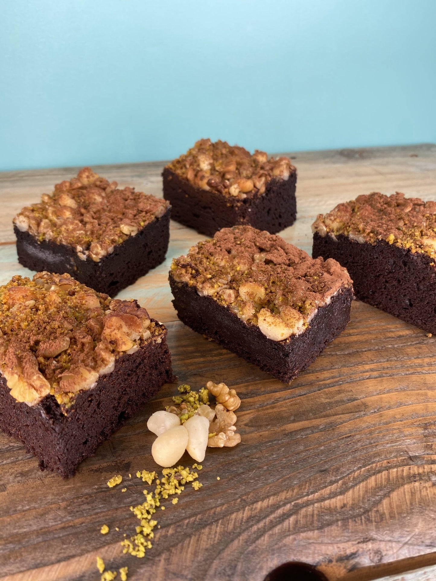 Gluten & Dairy-Free Protein Brownie - Loaded with Pistachio, Macadamia and Walnut